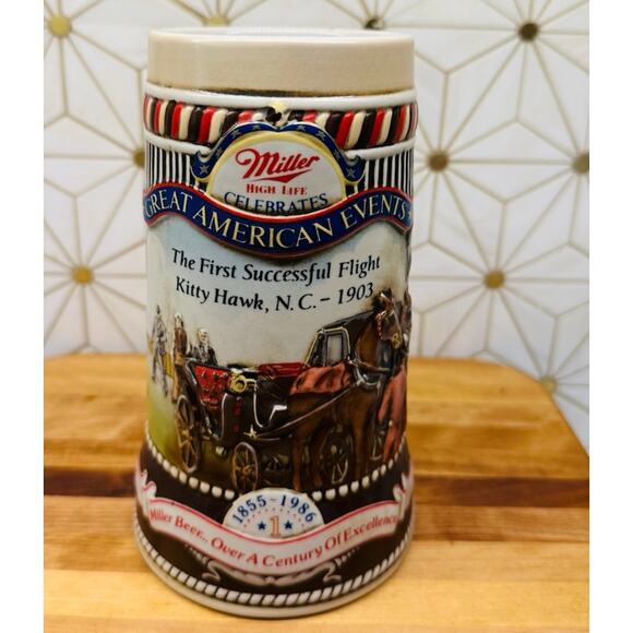 Vintage Miller‎ High Life "Kitty Hawk" Collector's Beer Stein (1986) - Picture 1 of 5